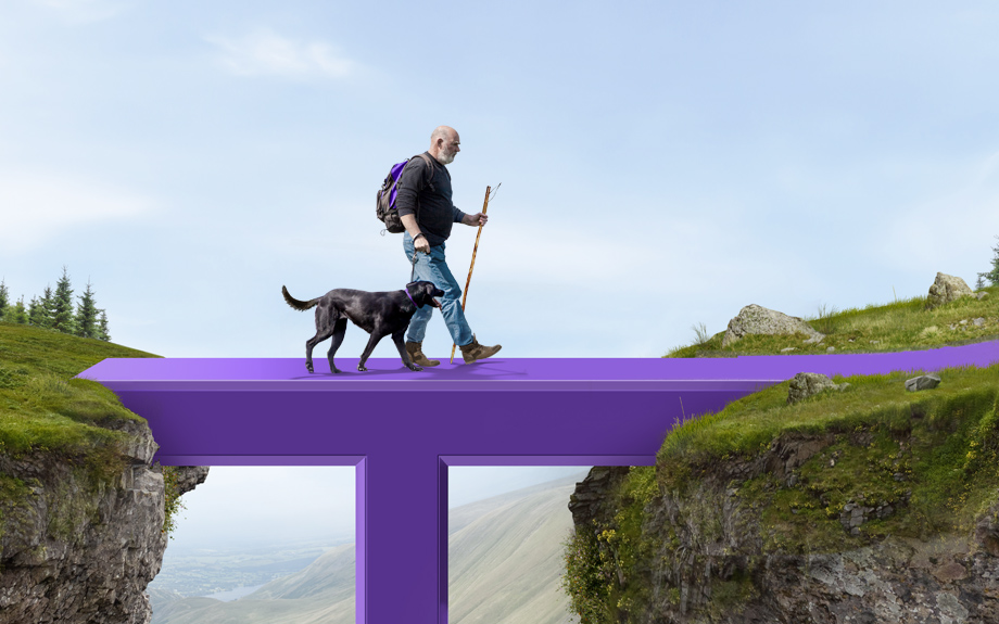 Man with dog
